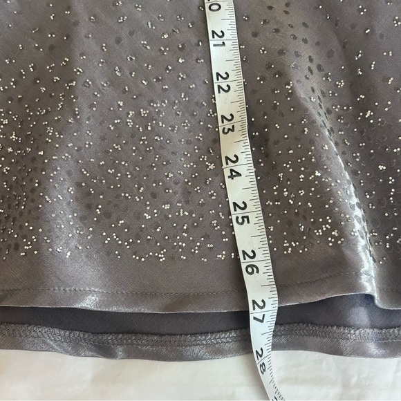 Vintage Y2K Women's Silver Metallic Glitter Trim Midi Skirt Size S Fairy - Picture 7 of 9